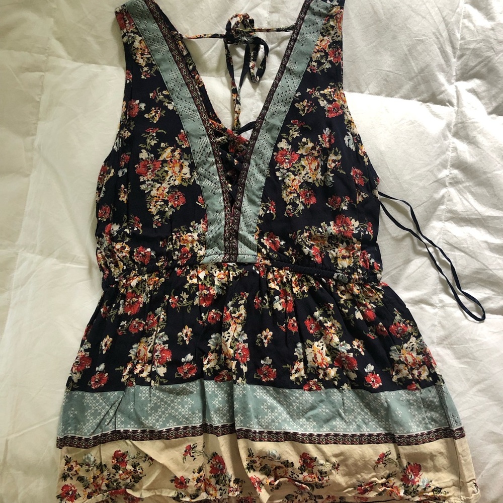 Fall floral tank